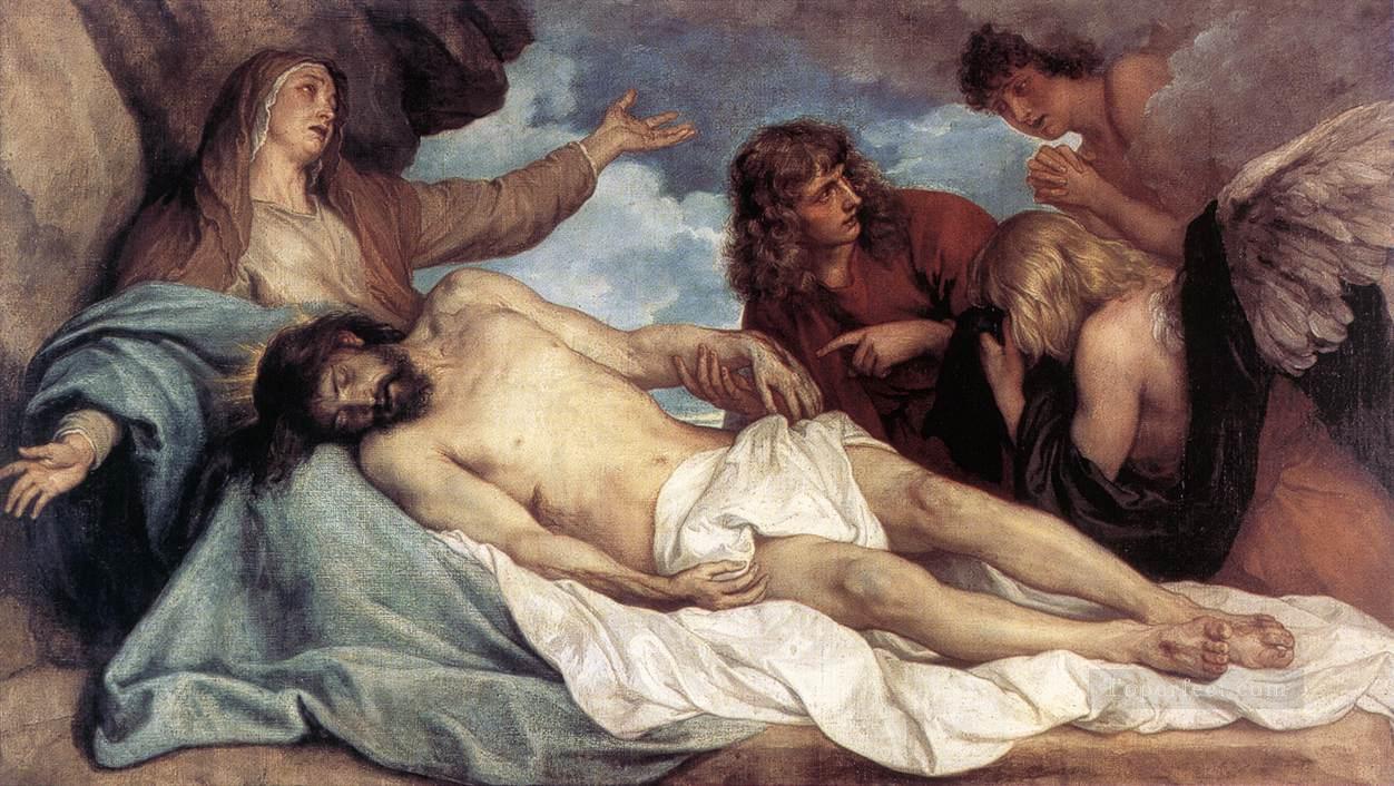 La Lamentation du Christ biblique Anthony van Dyck Peintures à l'huile